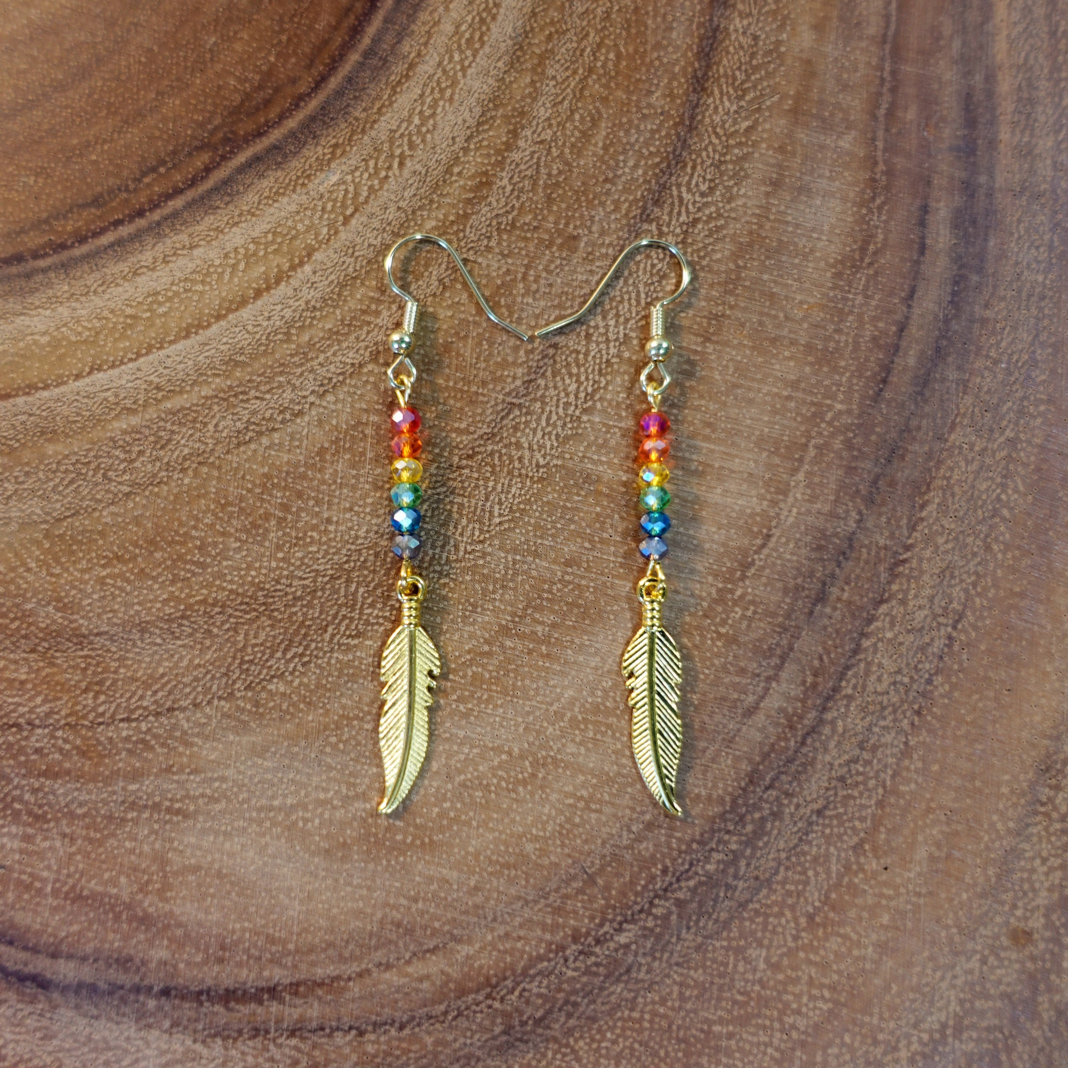 Pride Collection - Wiyaka Drip - Feather Drip Earrrings