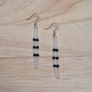 Handmade Kaswupi - Simple Dangle Earrings - Pearl
