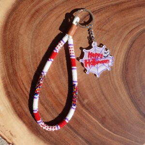 Handmade Iyuslog Ikhan - Spooky Szn Key Chain - Spider Web