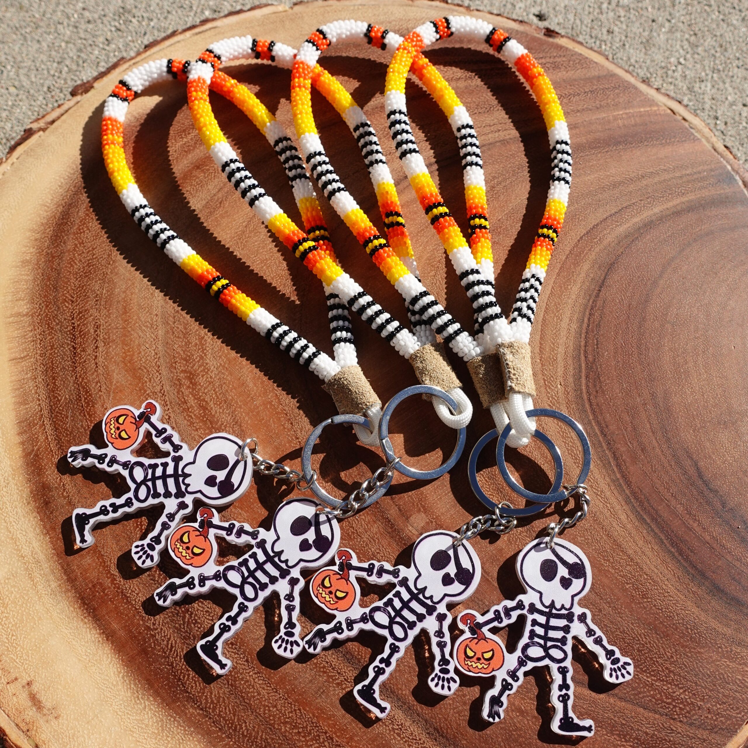Handmade Iyuslog Ikhan - Spooky Szn Key Chain - Skelly Trick or Treater - Image 2